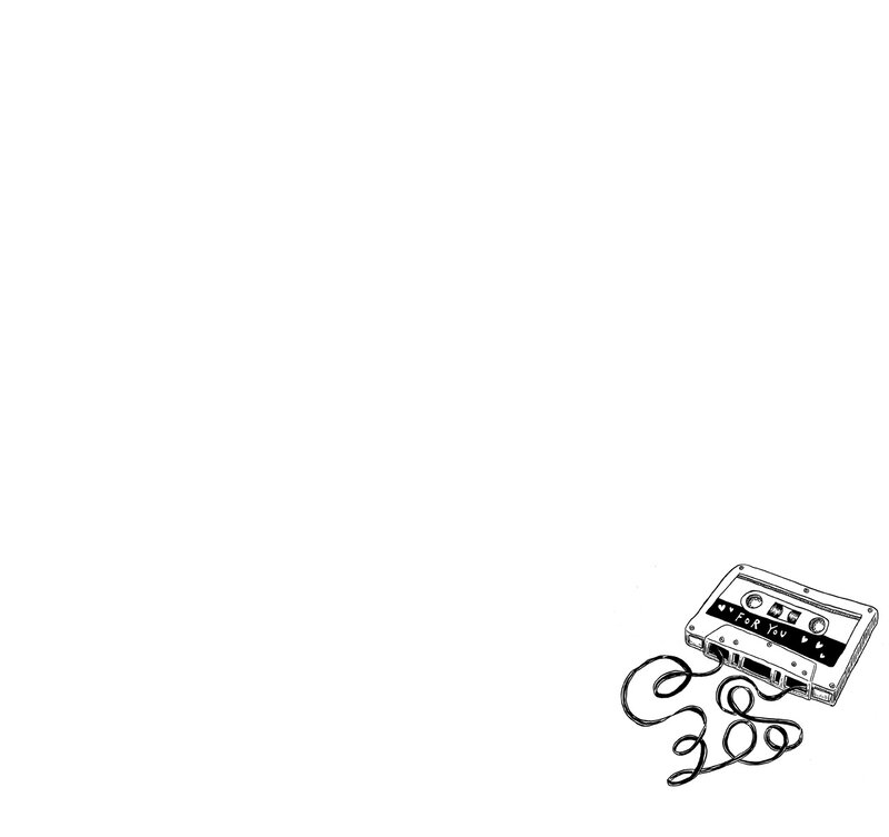 cassette tape drawing