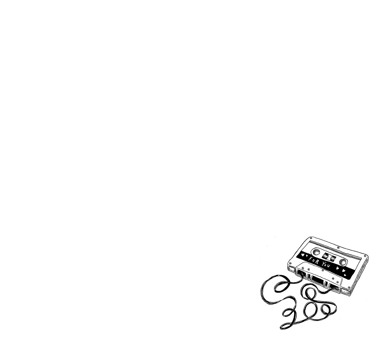cassette tape drawing
