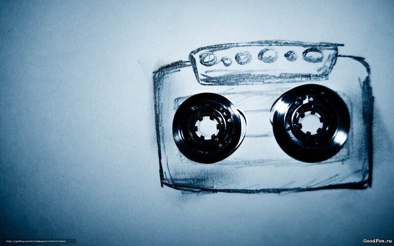 Cassette tape drawing