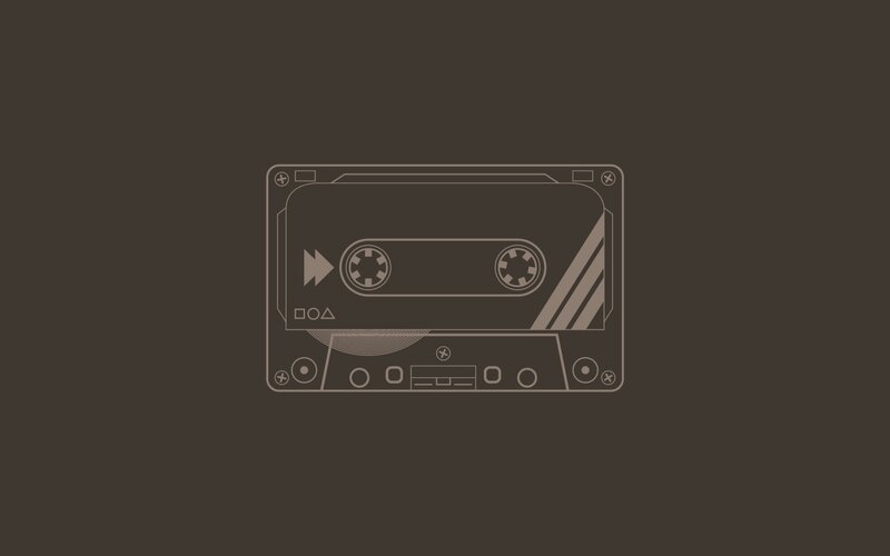 Cassette Tape Illustration — Brown