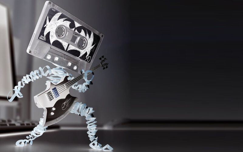 Cassette tape musician