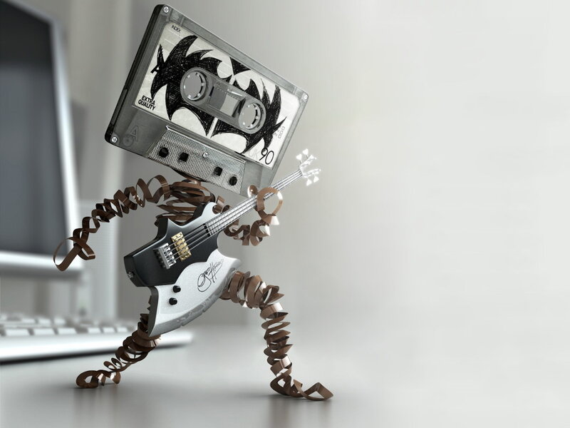 Cassette tape musician
