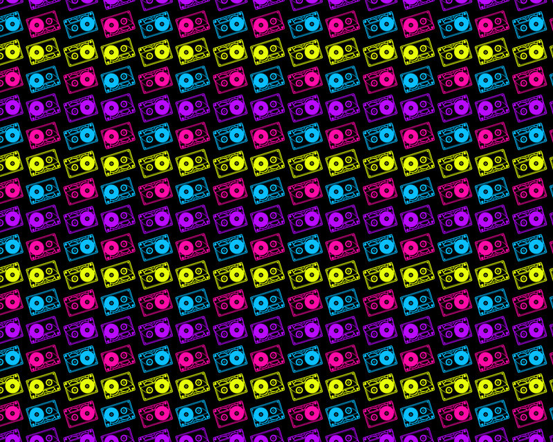 Cassette Tape Pattern — Yellow