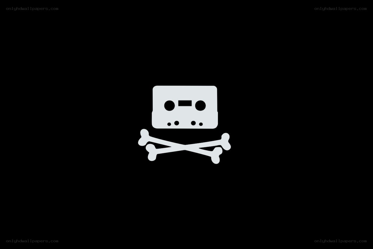 Cassette tape pirate flag