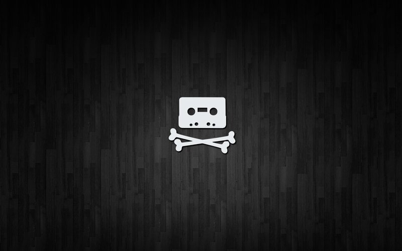 cassette tape pirate symbol