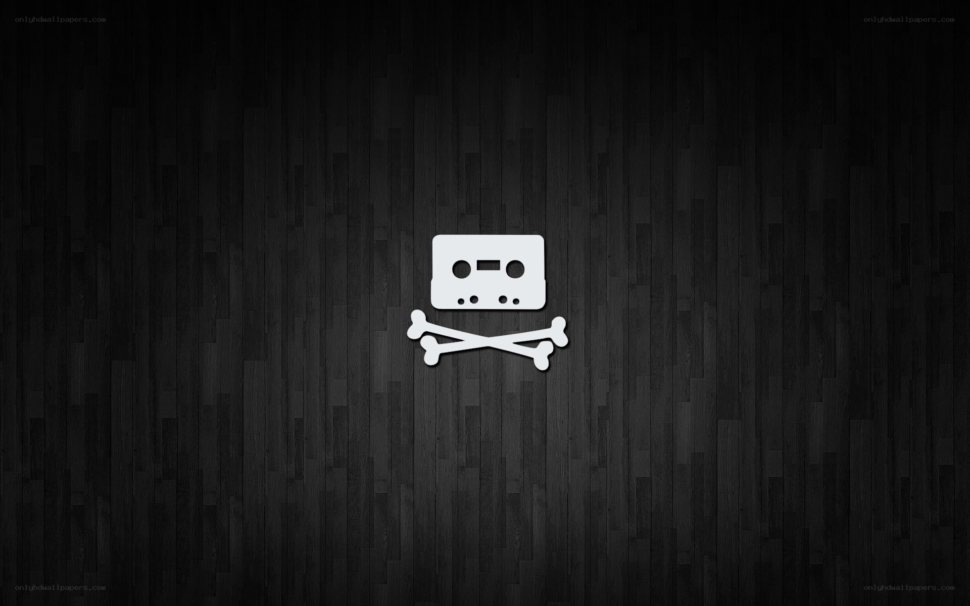 cassette tape pirate symbol