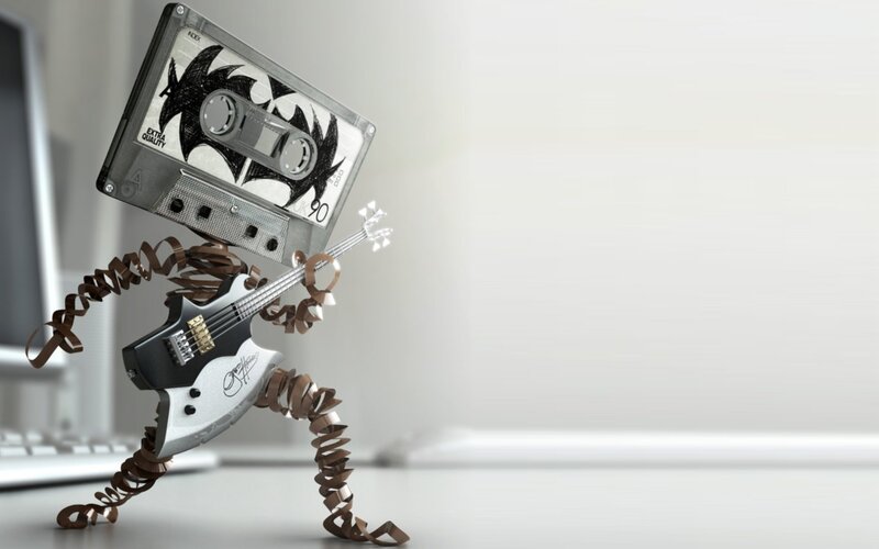 cassette tape robot musician