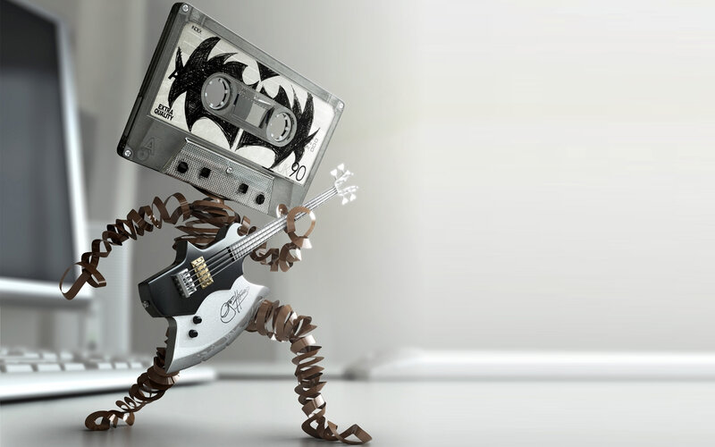 cassette tape robot musician