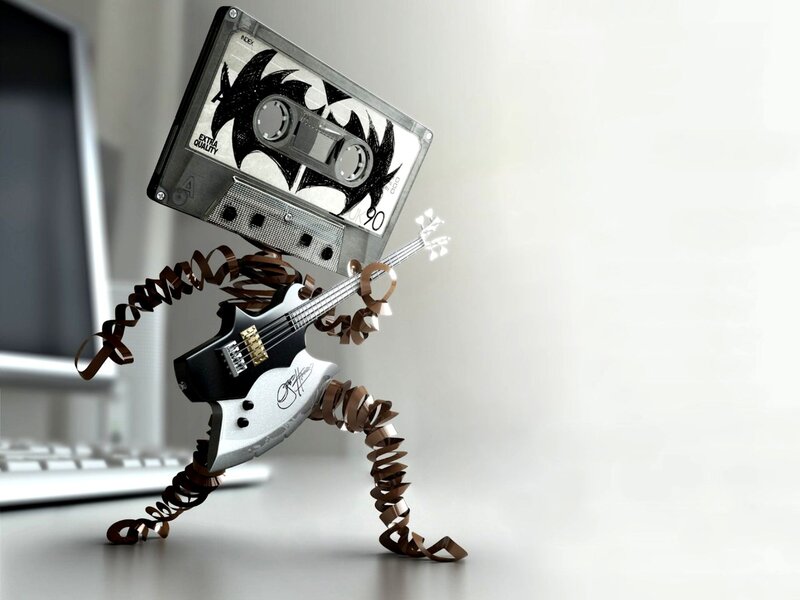 Cassette tape robot musician