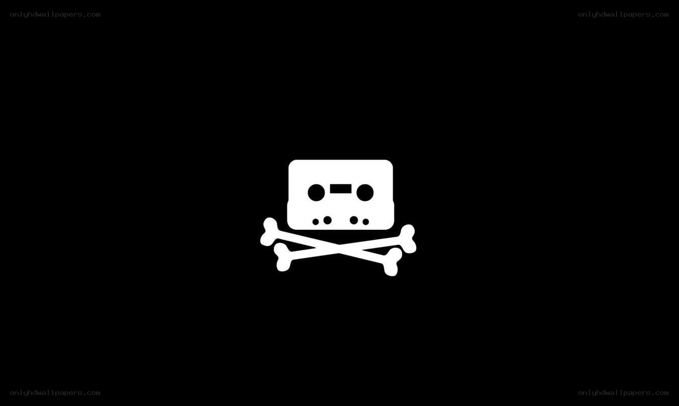 cassette tape skull and crossbones