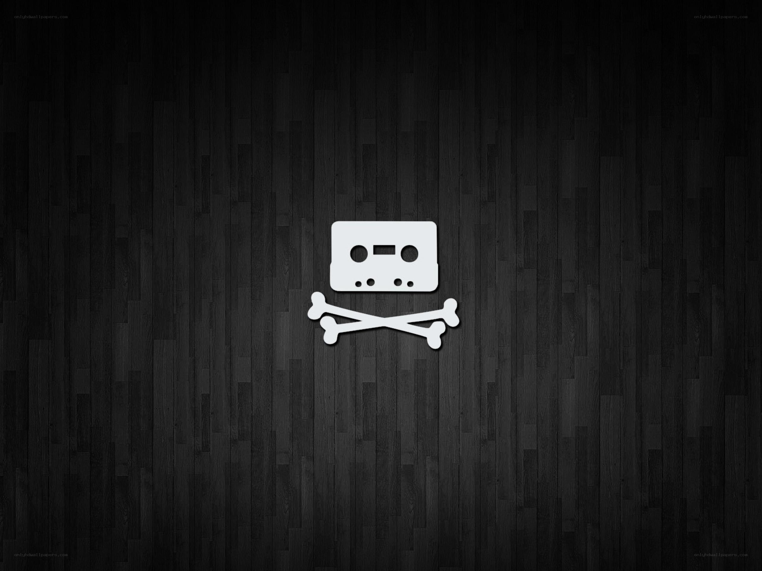 cassette tape skull and crossbones