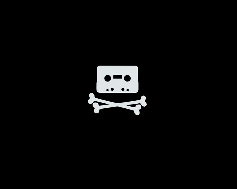 cassette tape skull and crossbones