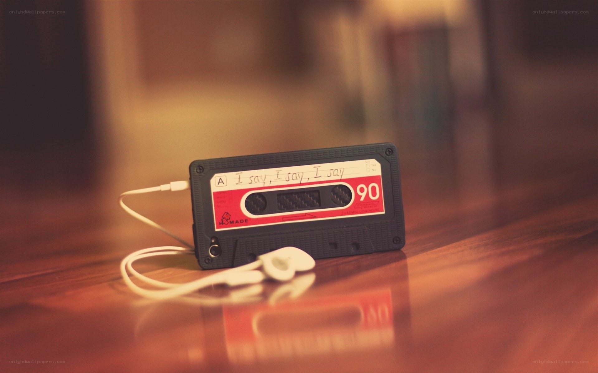 Cassette tape with earbuds