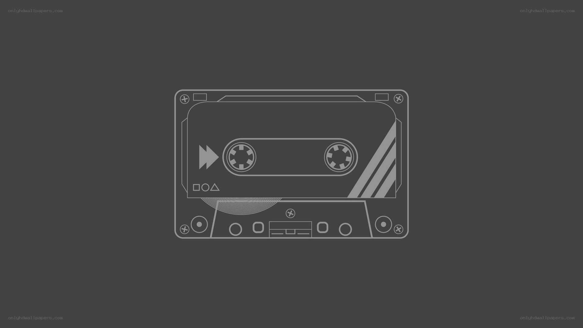 cassette tape with game symbols
