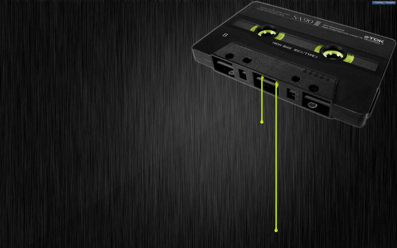 Cassette tape with green liquid