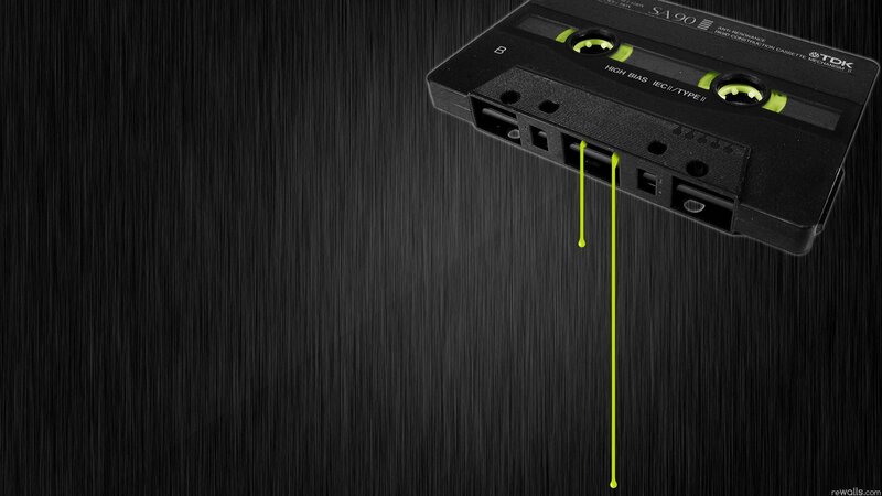 Cassette tape with green liquid