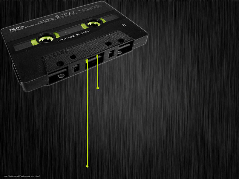 Cassette tape with green liquid