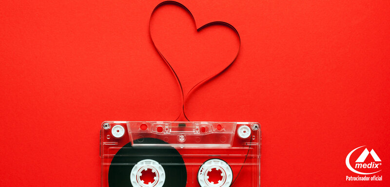 Cassette Tape with Heart — Red