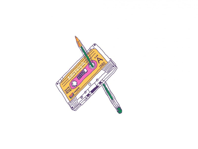 Cassette Tape with Pen