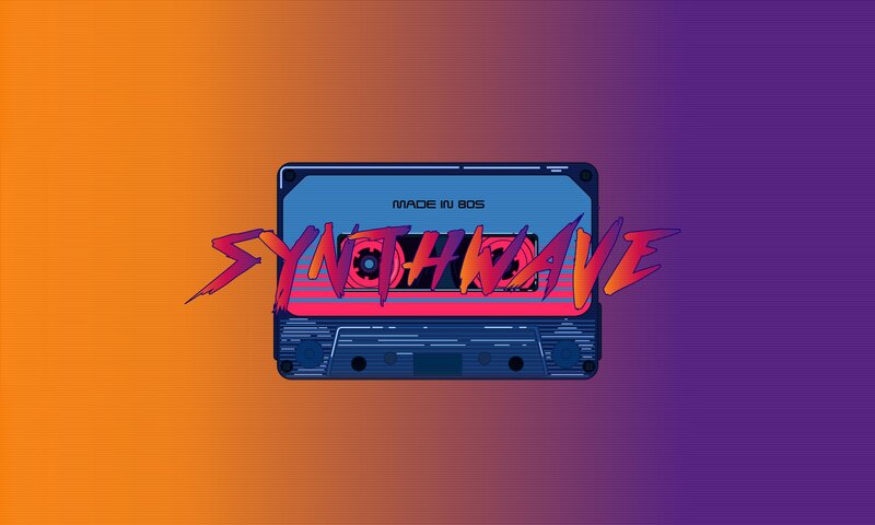 Cassette Tape with Text — Orange