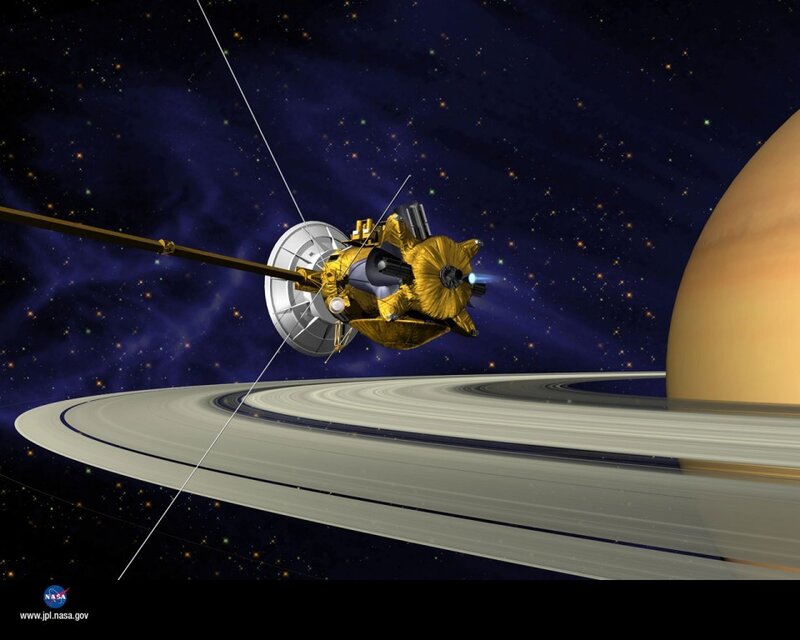 Cassini spacecraft at Saturn