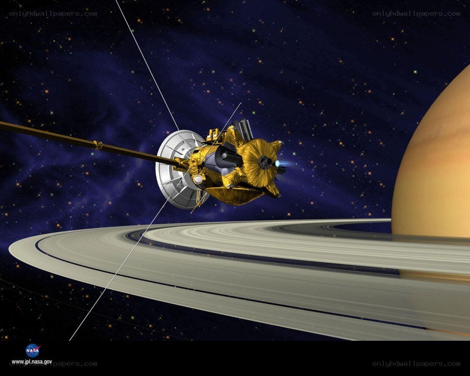 Cassini spacecraft at Saturn