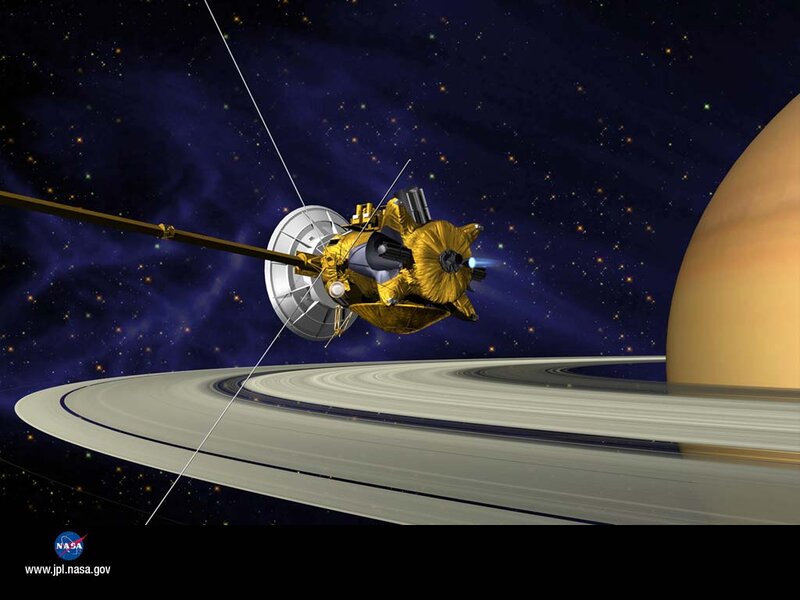 Cassini Spacecraft Near Saturn