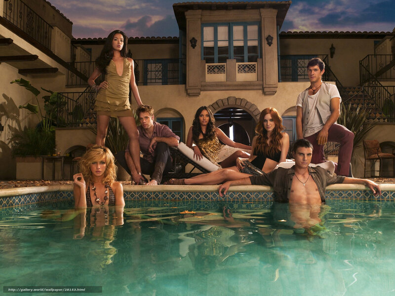 Cast by the pool at dusk