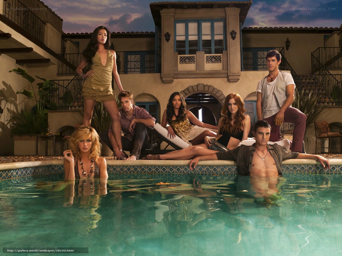 Cast by the pool at dusk
