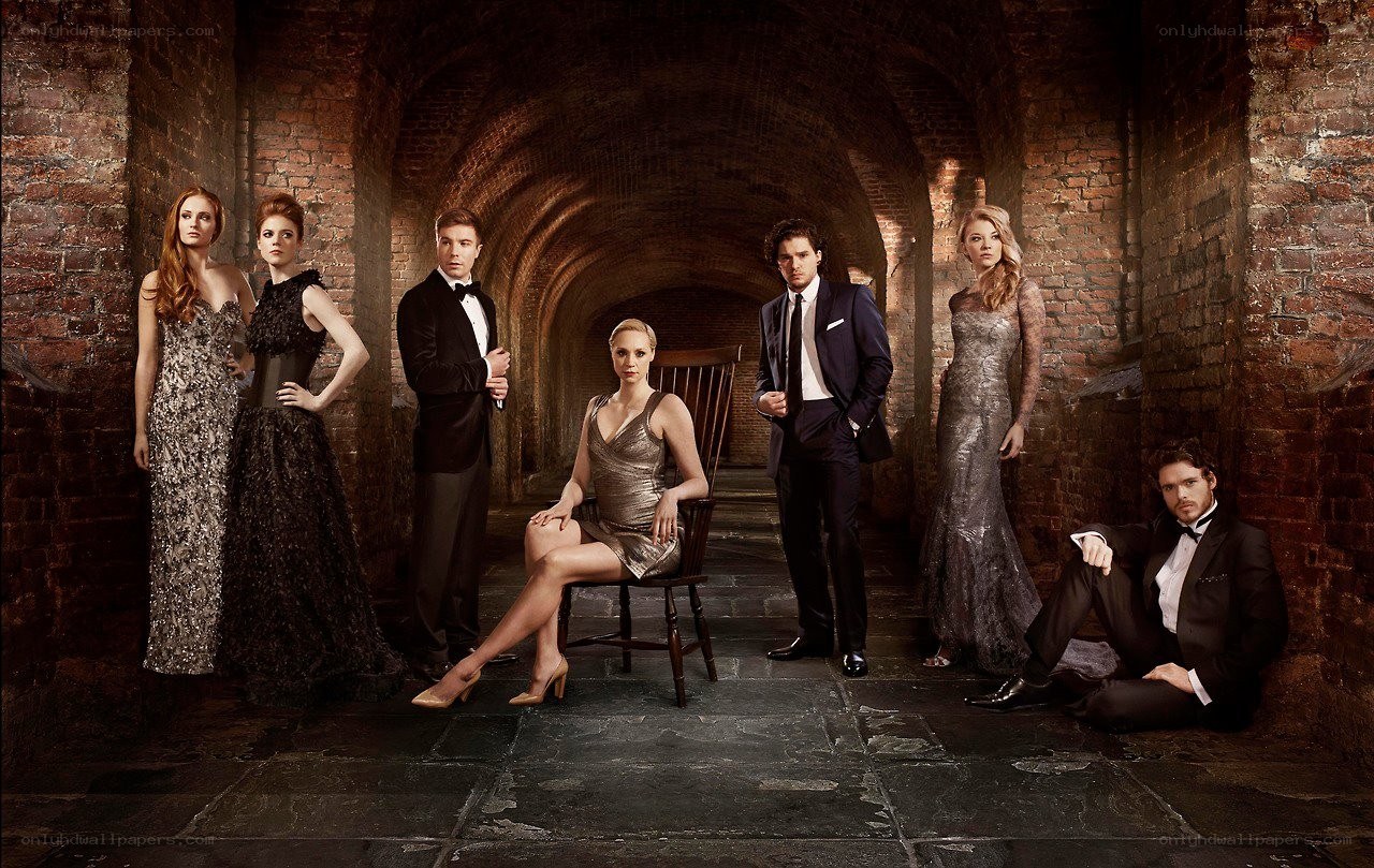 cast in formal wear