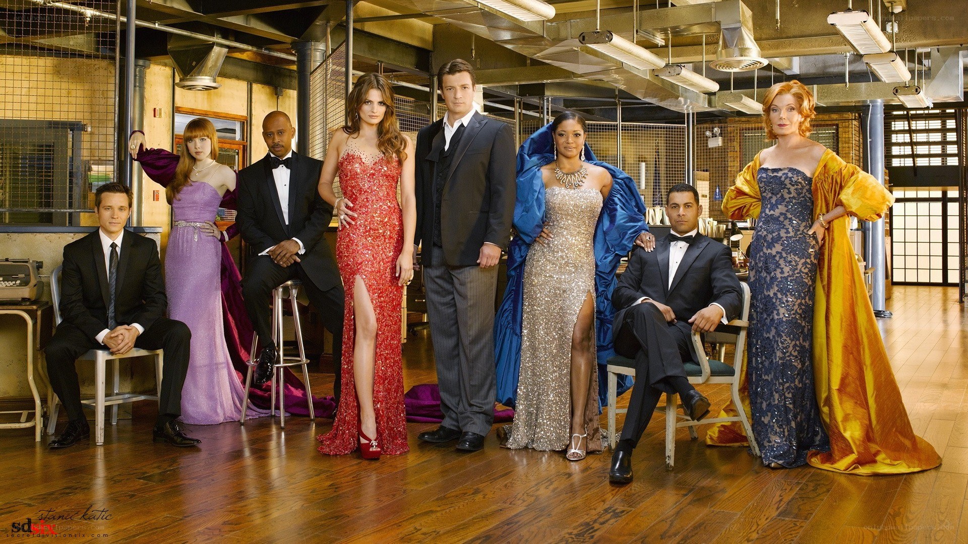 cast in formal wear