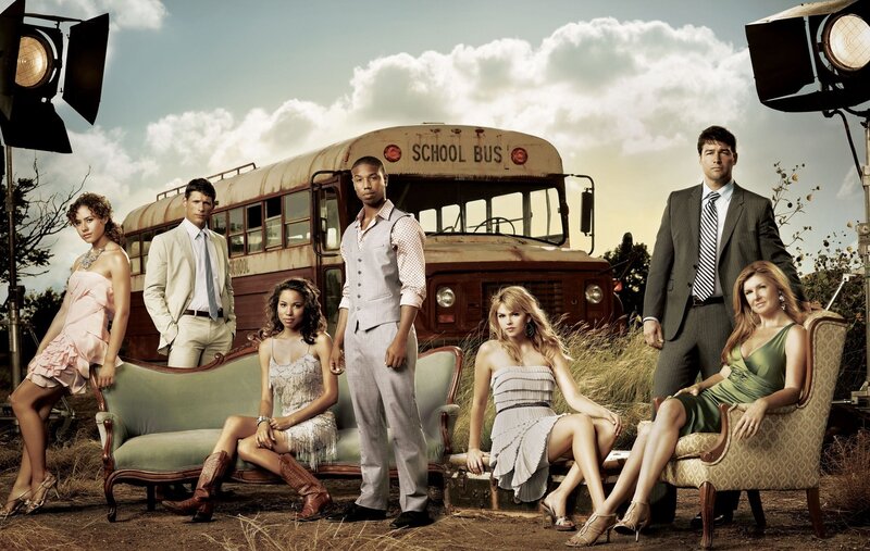 Cast in front of school bus