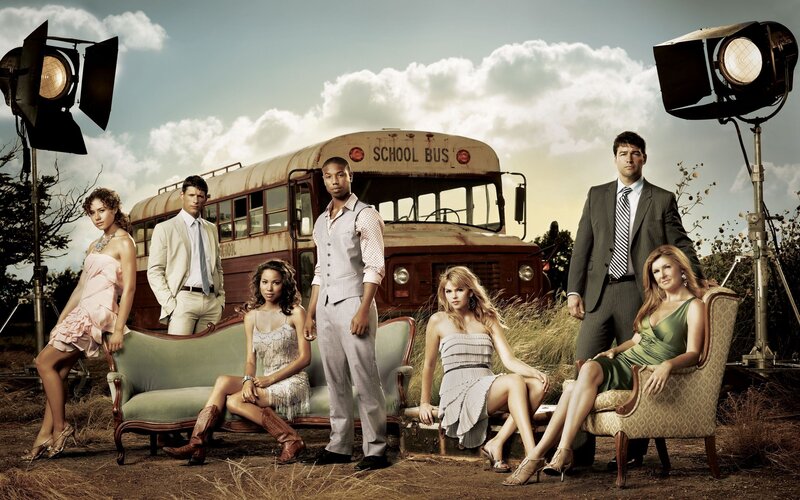 Cast in front of school bus