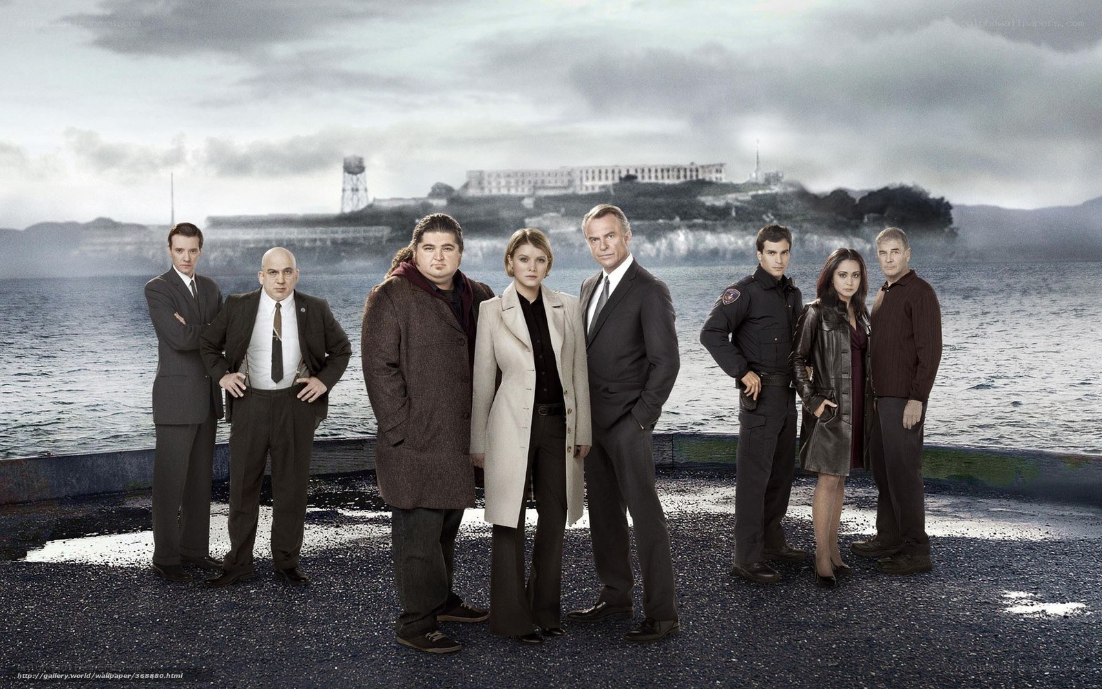 Cast of a crime drama series