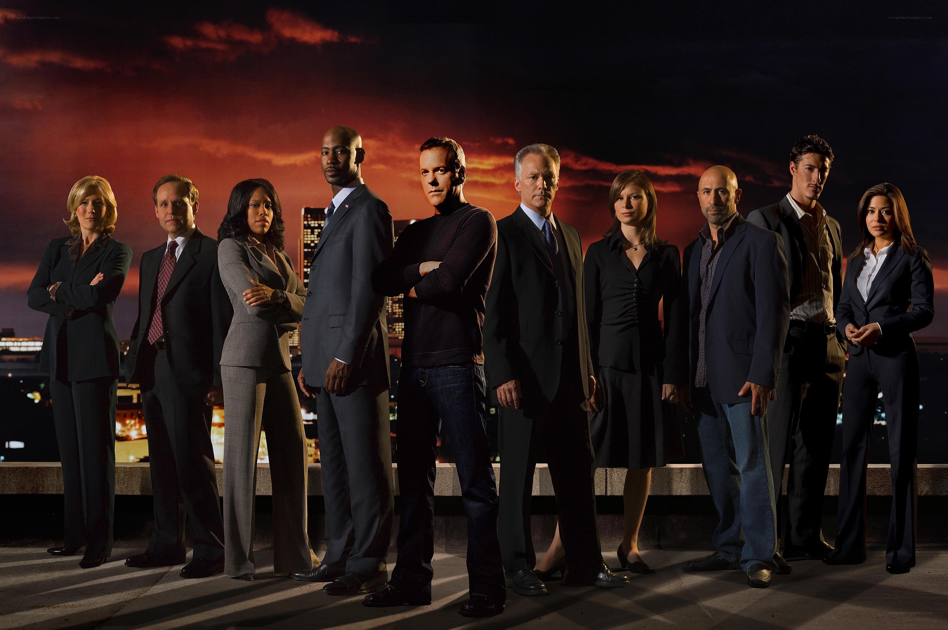 Cast of a crime drama series