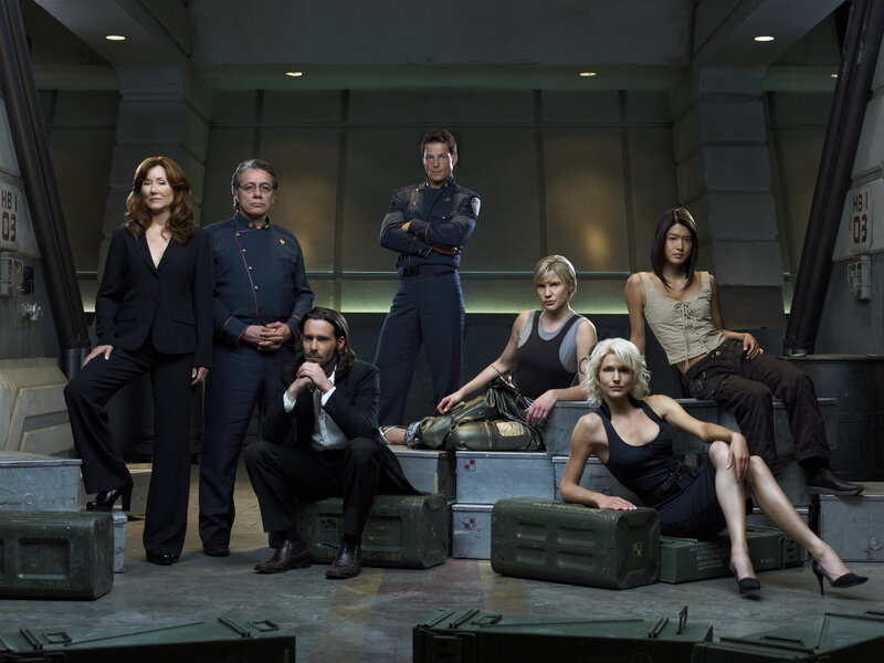 Cast of a sci-fi TV series