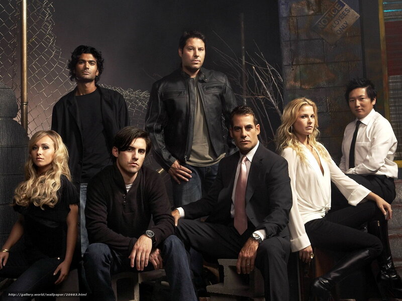 Cast of a Television Show — Black, Serious, Photograph