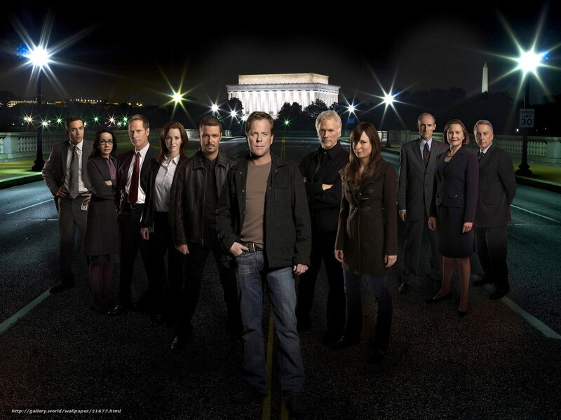Cast of a TV show at night