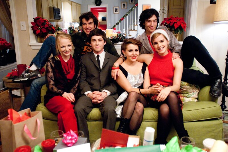 Cast on a green couch