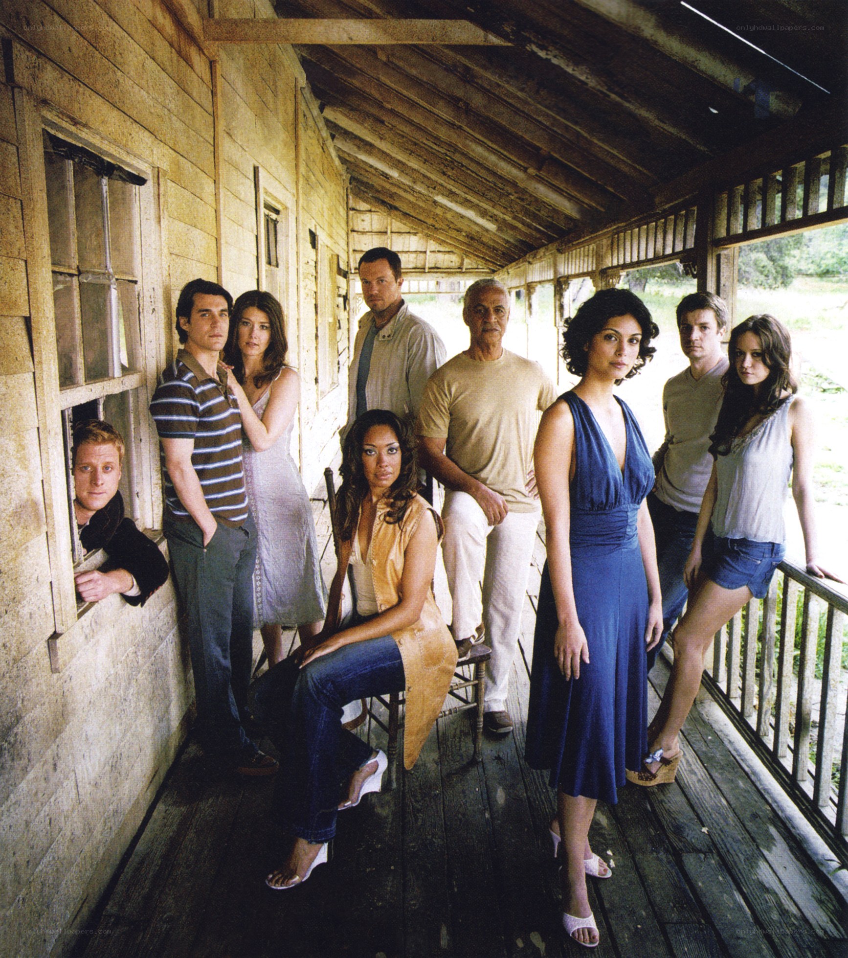 cast on a porch