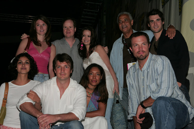 Cast photo at comic-con event