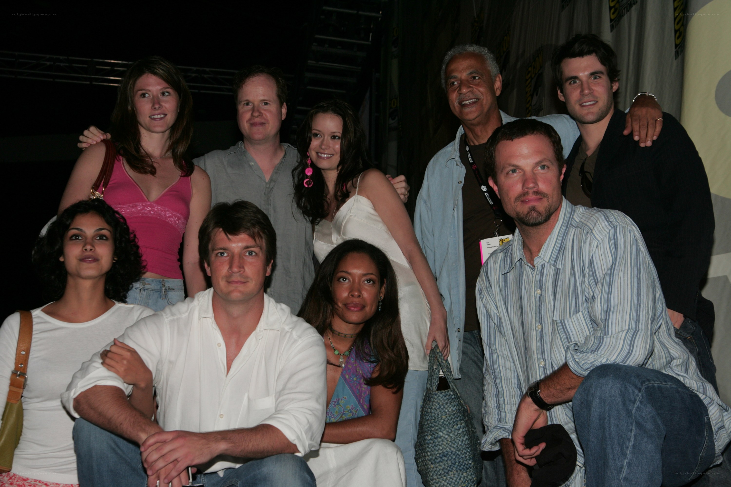 Cast photo at comic-con event