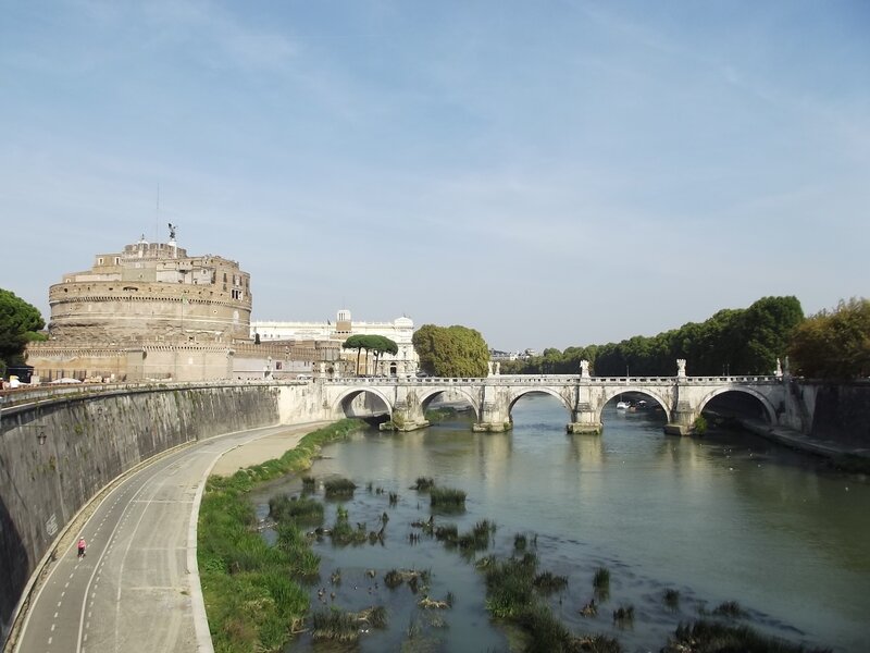 Castel Sant'Angelo and Bridge — Blue, Serene, Afternoon