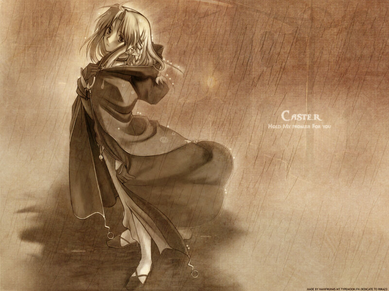 Caster in the rain