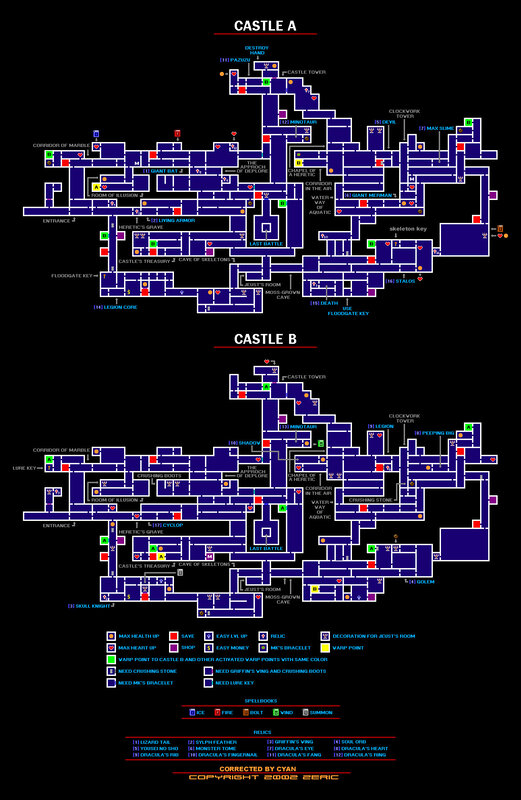 Castle A and B maps