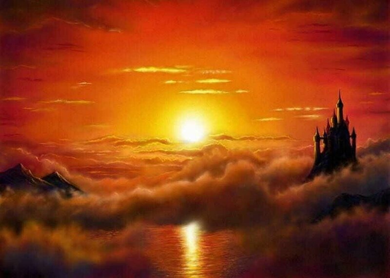 Castle Above Clouds — Orange