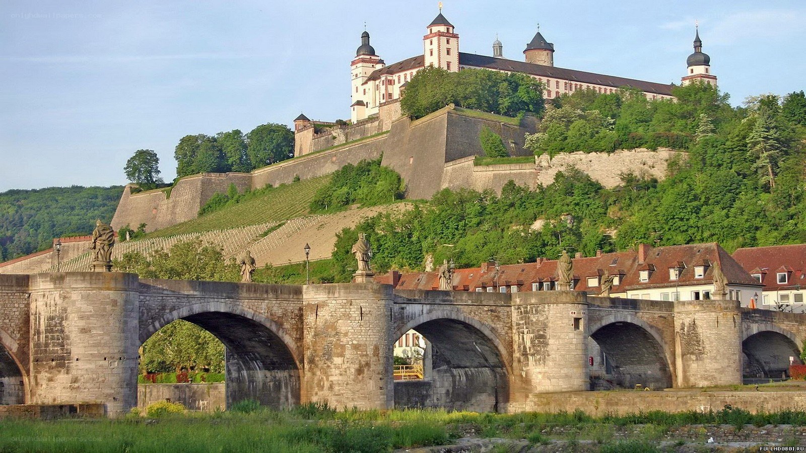 Castle and bridge in Germany