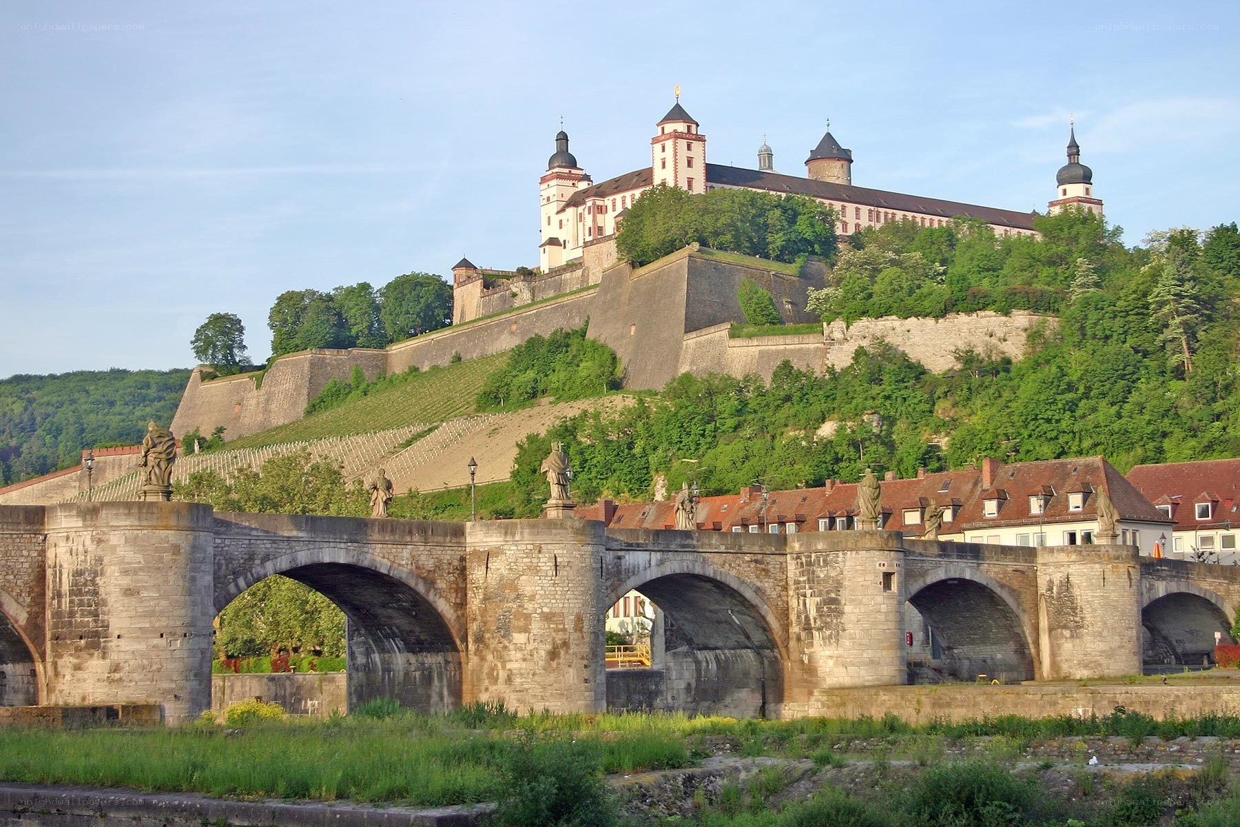 Castle and bridge in Germany