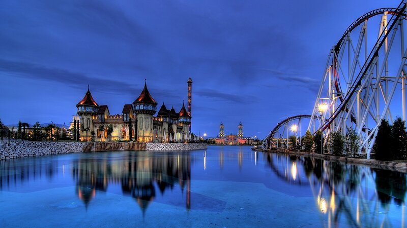 Castle and Roller Coaster