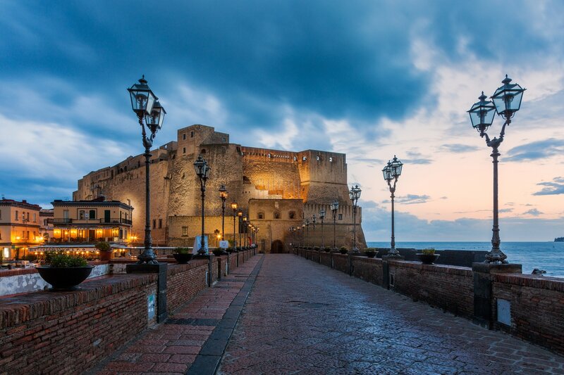 Castle at Dusk — Blue, Dramatic, Sunset, Photograph